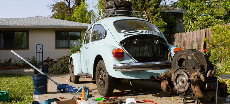 My lovely 1974 VW before setting off across the country. It has not made it past Arkansas. Photo Credit: Raphael Orlove